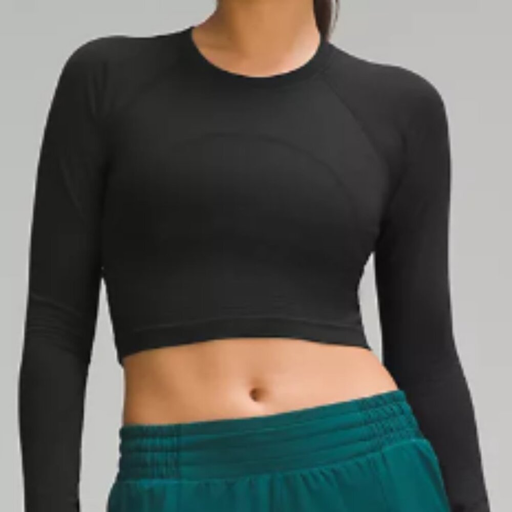 Lululemon Swiftly Tech Cropped Long-Sleeve Shirt 2.0- Sz 6